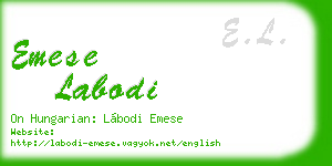 emese labodi business card