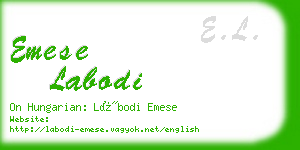 emese labodi business card